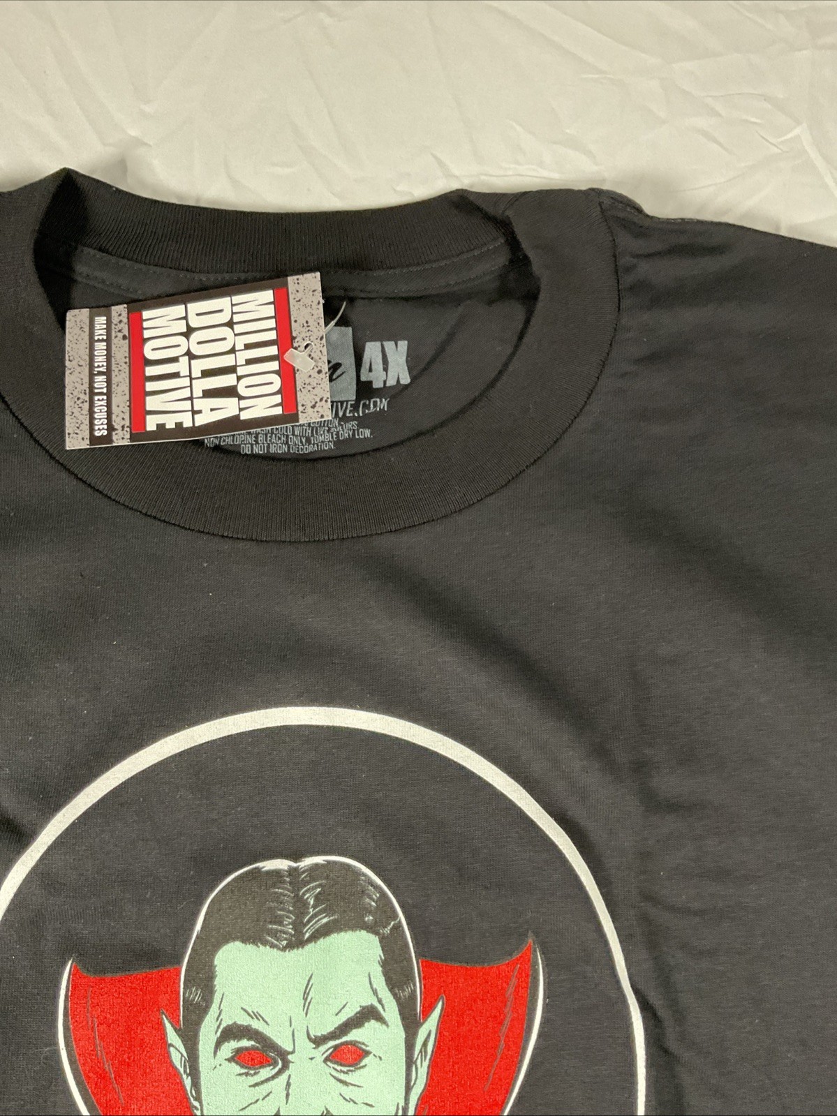 Million Dollar Motive Crewneck Black T-Shirt Size 4X Count Mula Graphic T Mens