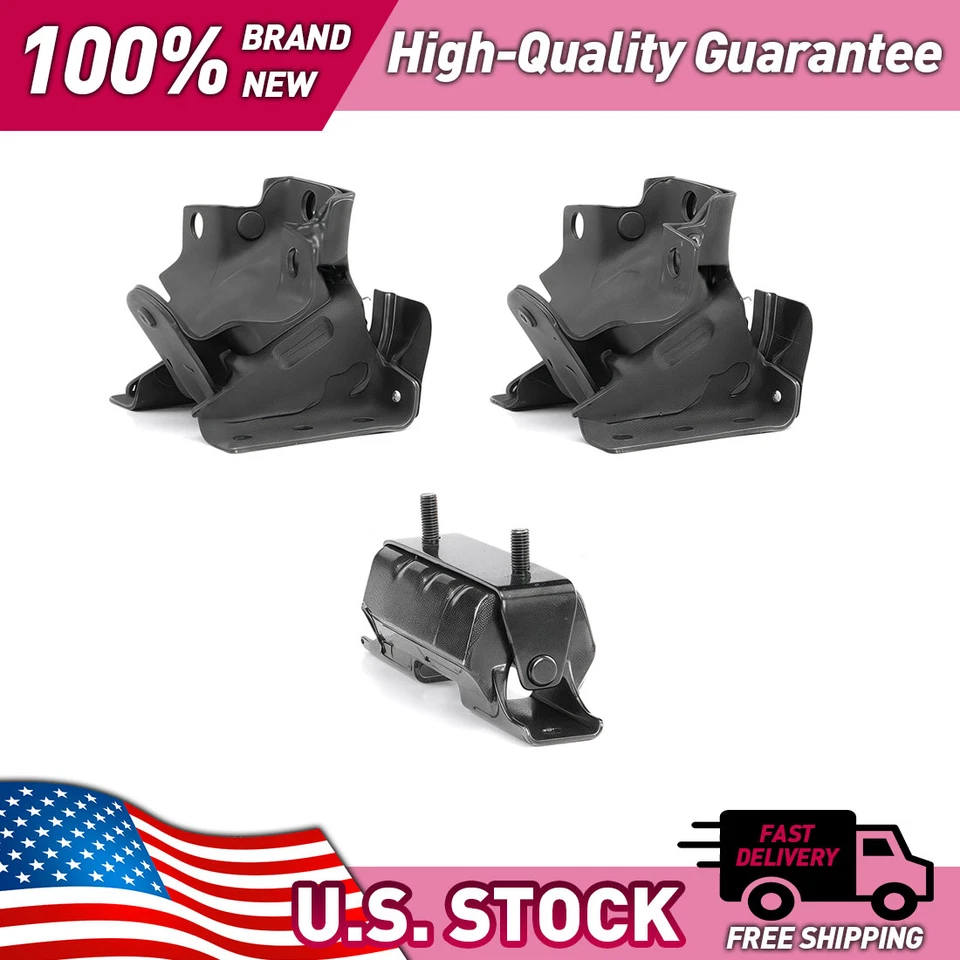 Engine Motor Mount Kit for Chevrolet Suburban 1500 2000-2006 5.3L V8 - Image 4 of 4