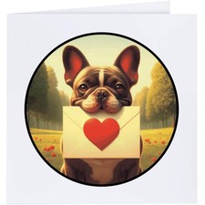 Grußkarten "Französische Bulldogge Liebesbrief" (GC053077)