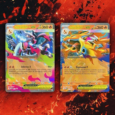 #ad Pokémon TCG Mega Charizard X ex Mega Charizard Y ex 2 Card Promo Set NM $29.95