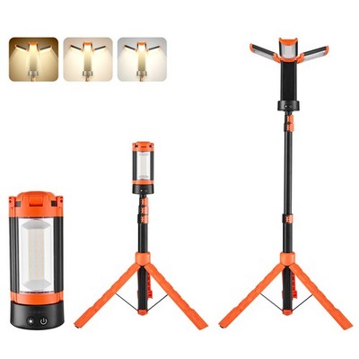VEVOR LED Work Light with Stand Rechargeable Cordless Camping Light 10Ah 2200 LM
