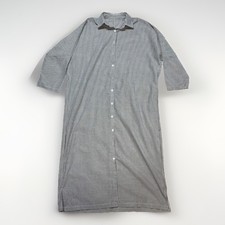 Uniqlo Striped Cotton Long-Sleeve Long Shirt Dress Size- S Oversized Fit