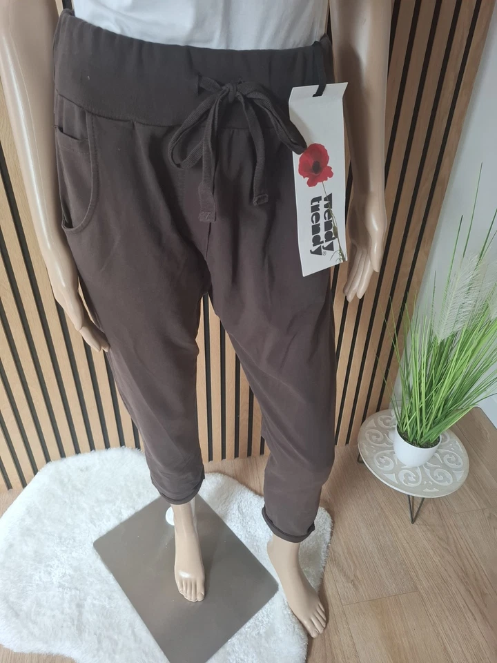 ❤️ Wendy Trendy Jogpants– Pantaloni della tuta baggy italiani in marrone S - XXL - Immagine 2 di 4