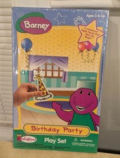 Vintage 1997 Barney the Dinosaur Colorforms Play Set Birthday Part Lyons New