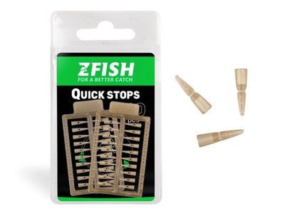 ZFISH Quick Stops 40pcs Rapid Bait Hair Rig Stopper A0497 - Brown Carp Fishing