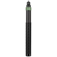 26cm Extended to 1.2m Carbon Fiber Invisible Selfie Stick Green Green
