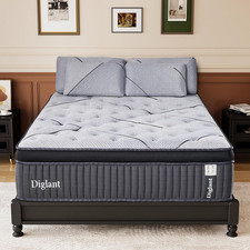 Cooling Gel Memory Hybrid Mattress, 14" Cal King, Pocket Spring, No Fiberglass