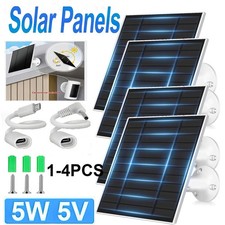 Lot 5W 5V Type-C Port Solar Panel Charger for Security Camera CCTV Cam Outdoor