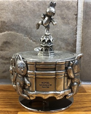 ROYAL SELANGOR ZINN Musikkarussell Piccadilly Zirkus Hasen Ausflug SIEHE VIDEO