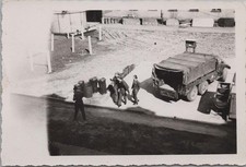WW2 Photo of Soldiers Loading Truck at Camp Supply Area