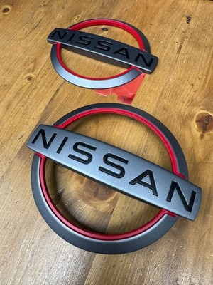 Nissan Genuine Fairlady Z RZ34 NISMO Front & Rear Emblem Badge 2pc Set JDM