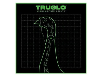 Truglo Turkey Target 12 X 12 High Vis Fluorescent Green Outlines 6 Pack - TG12A6