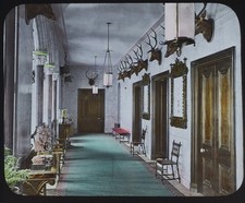 Photo BALMORAL CASTLE UPPER CORRIDOR C1890 VICTORIAN Magic Lantern Slide ROYALTY