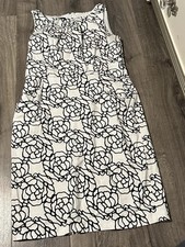 Women’s 16 Nine West Graphic Floral Dress Black & White NWT