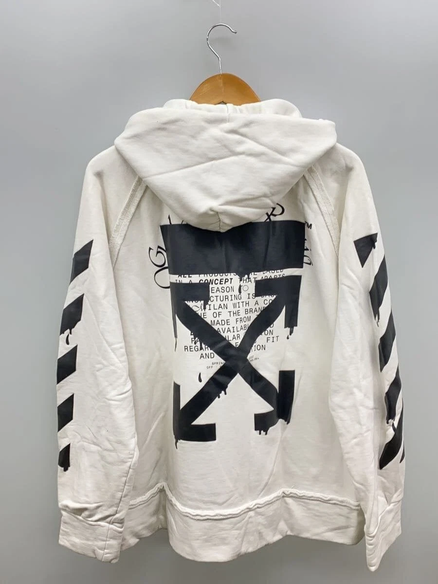 OFF WHITE FELPA CON CAPPUCCIO OMBB057R20E30005 S COTONE bianca usata