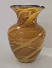 "Mooring Vase" by Anchor Bend Glassworks - handblown art glass - copper lip wrap