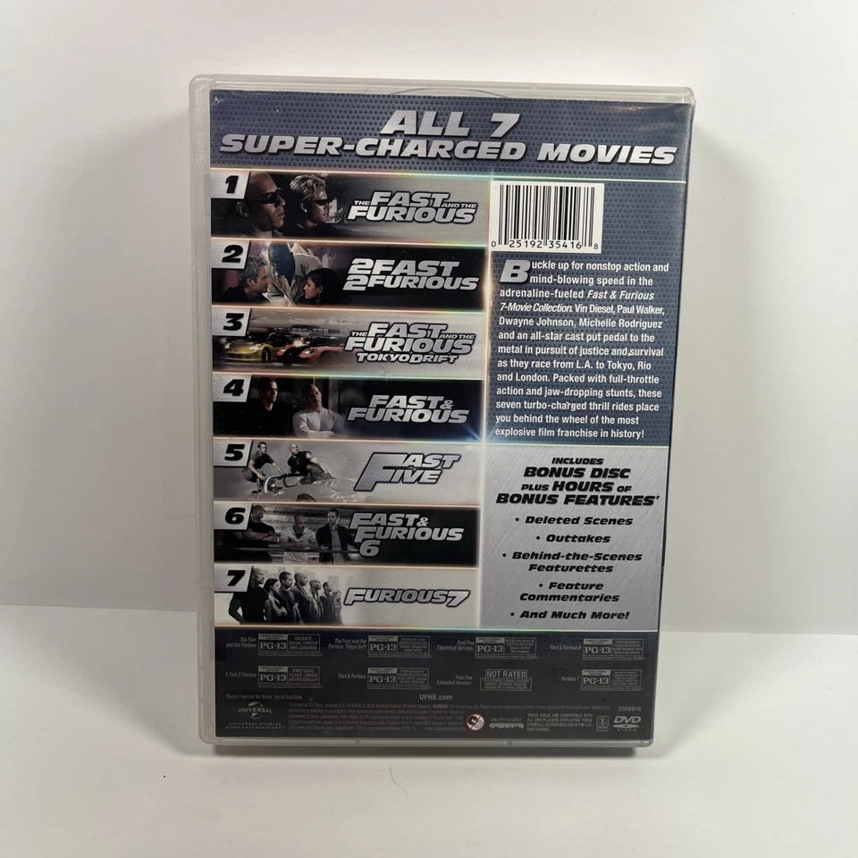Fast & Furious 7-Movie Collection - DVD By Vin Diesel - Image 2 of 4