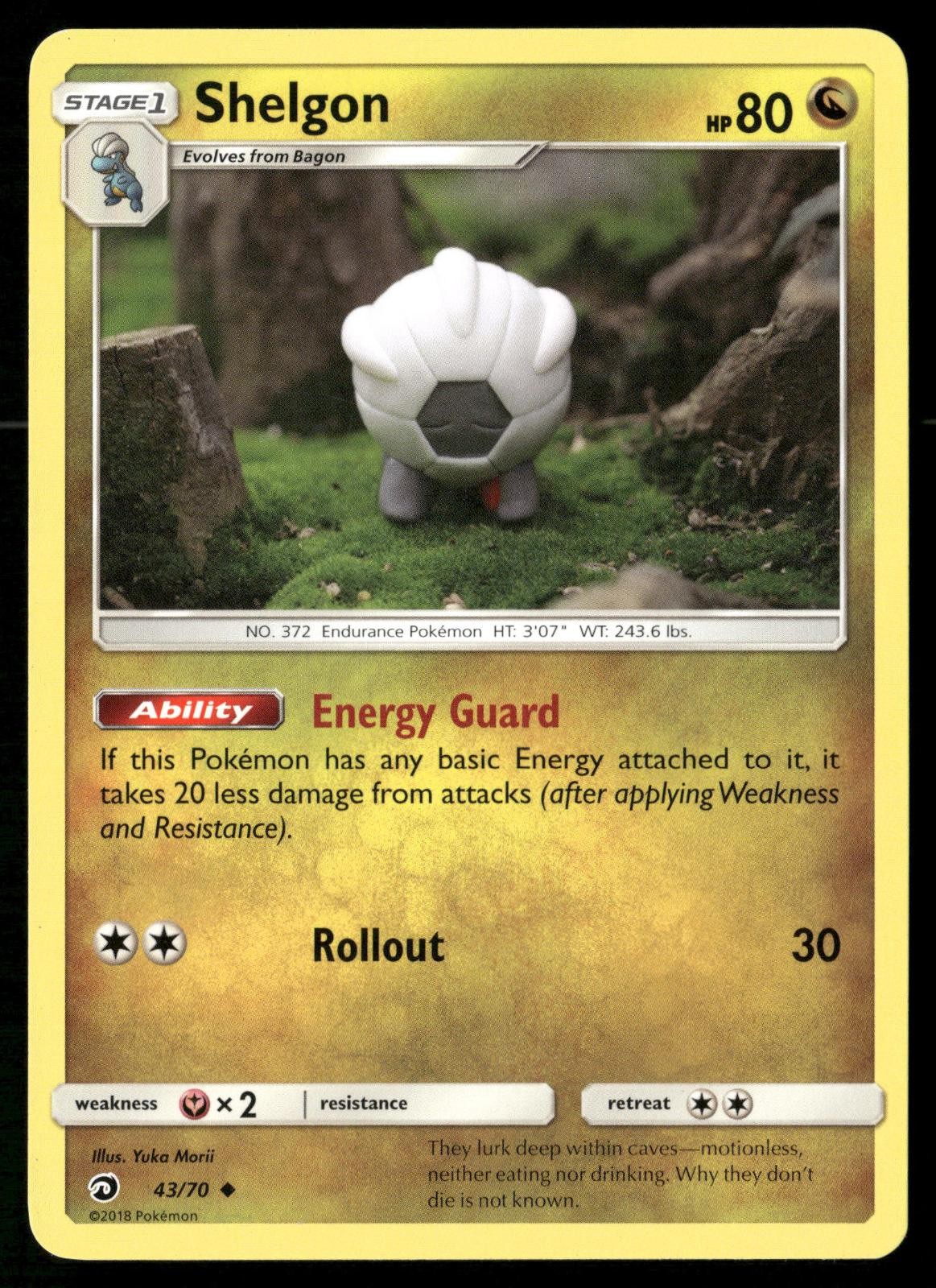 Shelgon 43/70 Uncommon Dragon Majesty Pokemon LP