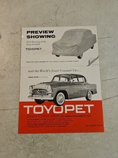 Vintage 1961 Toyopet Tiara Toyota Landcruiser Dealer Sales Brochure