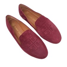 Tory Burch Suede Ruby Smoking Slippers Size 6M