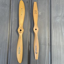 2 Wooden Propellers For RC Model Airplanes Top Flite is 11  And Expert Is 10-6  