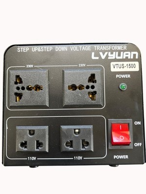 Lvyuan VTUS-1500 Step Up & Down Voltage Transformer Converter 230V/110V With Pow