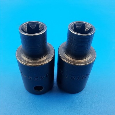 2 Vintage Apex Tools E8 Torx Thin Walled Impact Socket, 3/8'' Drive No TX-3408-E8
