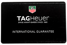 (20) Tag Heuer Black Warranty Certificate Gua...