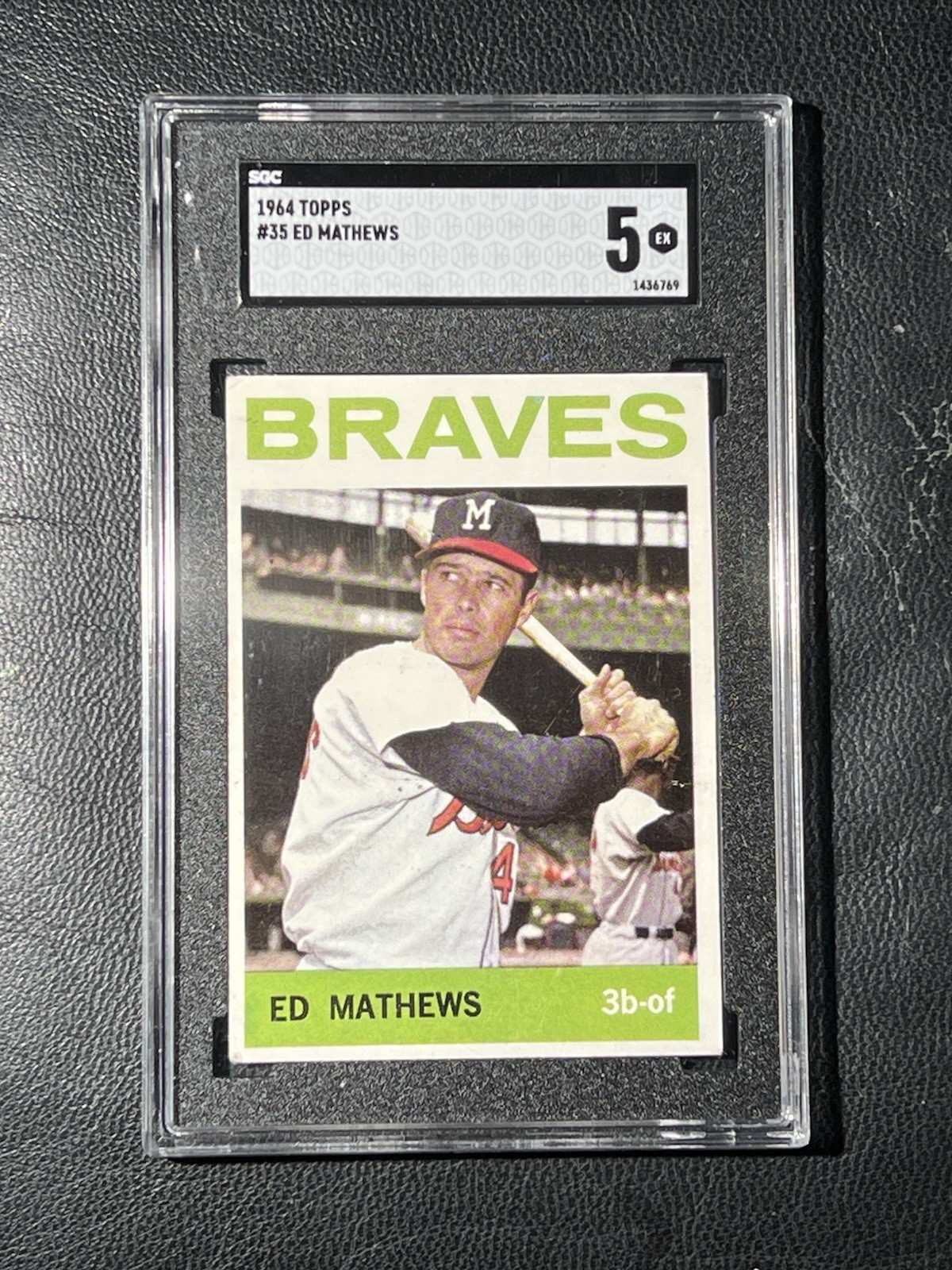 ED EDDIE MATHEWS 1964 Topps SGC 5 EX 35
