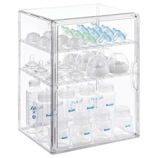 Baby Bottle Organizer 3-Tier Bottle Storage Organizer Baby for Bottles, Nip...