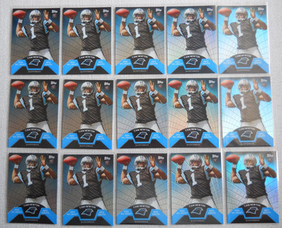 2011 Topps Cam Newton #TMB-1 Rookie Refractor Card lot 15