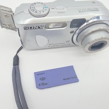 Sony Cyber-shot DSC-P73 4.1MP Digital Camera - Silver w 8 GB Memory Works READ