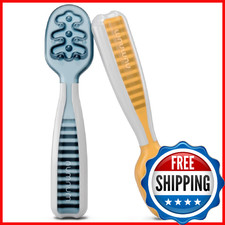 NumNum Baby Pre-Spoon GOOtensils Set - Self-Feeding Spoons for BLW- 2 Pack Blue/