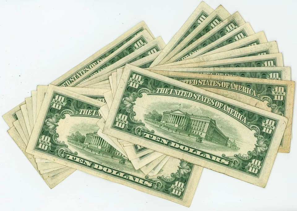 FR #2014 $10 1950D (19) Federal Reserve Notes DC-6201 - Image 2 of 3