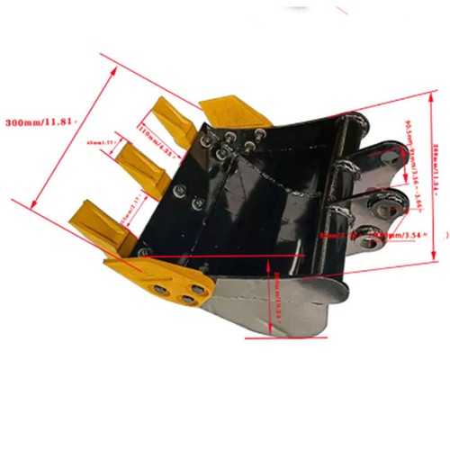 Mini Excavator Bucket Teeth For Case Digging Bucket Yellow Replacement ...