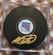 Matthew Robertson New York Rangers Signed Puck
