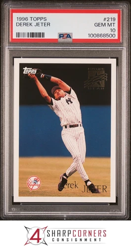 1996 TOPPS #219 DEREK JETER YANKEES HOF FUTURE STAR PSA 10
