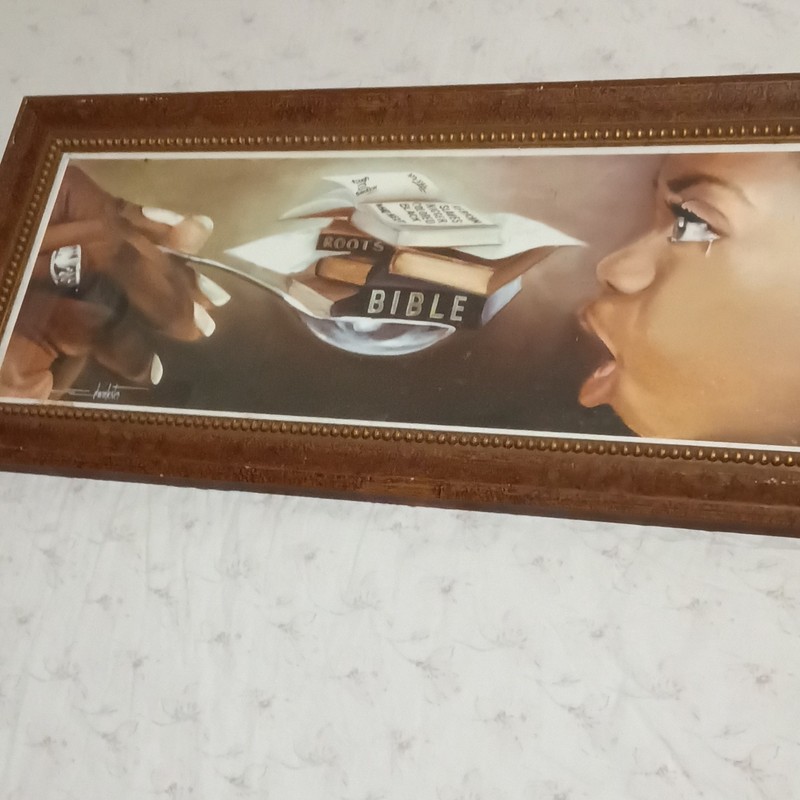 Framed Christianity Christian Wall Art Picture Print "Bible" "Roots" With Child