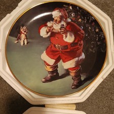 Coca-Cola Limited Edition Collector Plate Santa 1995 Multicolor Original