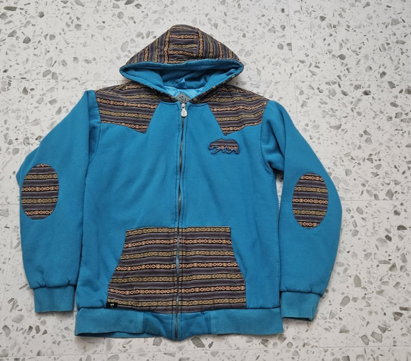 Bear Collection F/Z Blue Multicolor Hoodie Sweatshirt