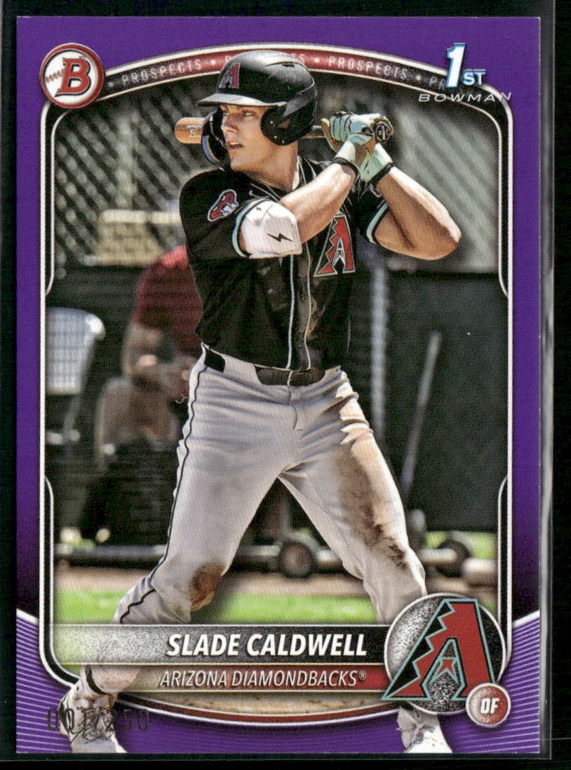 2025 Bowman #BP-21 Slade Caldwell Prospects Purple #/250