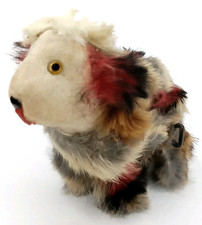 Vintage 1950s Wind-Up Toy Dog With Multi-Color Fur Made In Japan