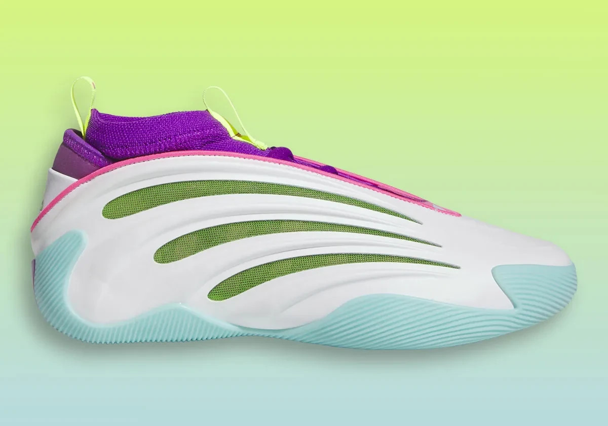 adidas Harden Vol.9 Jalen Williams White Lucid Lime Pink