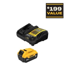 DEWALT 20-Volt Maximum XR 5.0 Ah Battery Pack and Charger