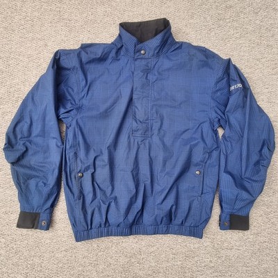 Footjoy Dryjoys 1/4 Zip Windbreaker Jacke Herren Small Blau Langarm Golf