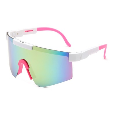 Schnelle Brille Polarisierte Sonnenbrille Sport Partybrille Candy White UV400