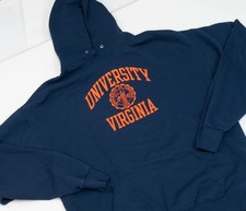 Vintage University Of Virginia Cavaliers Hoodie Mens Size 2XL 90s College NCAA