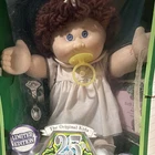 Cabbage Patch Kids 25th Anniversary Susan Molly Doll Brown Curly Hair Birth Cer…