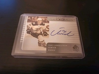 2021-22 SP Authentic Retro Sign of the Times Auto Isac Lundestrom #SOTT1-IL