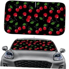 Windshield Sun Shade, Foldable UV Protection Car Sunshade, Front Window Cherry